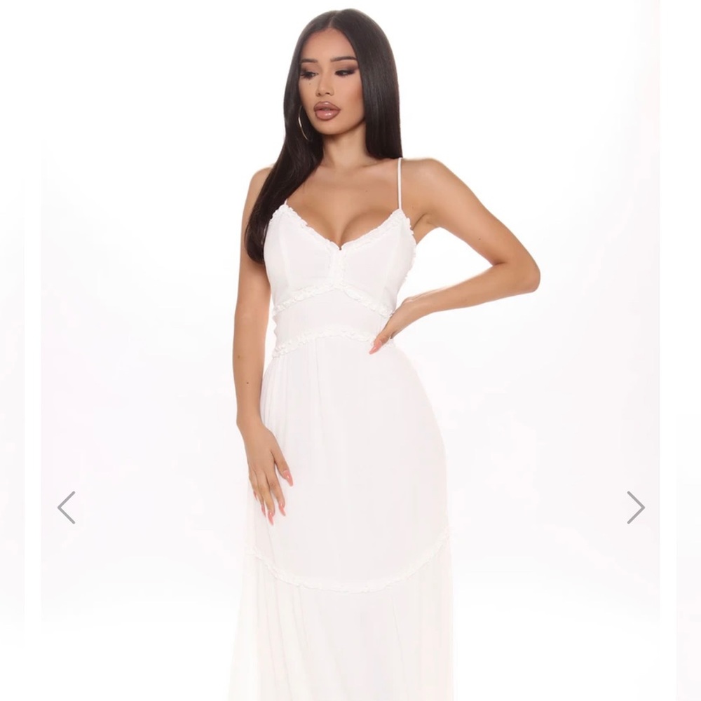 White maxi dress
